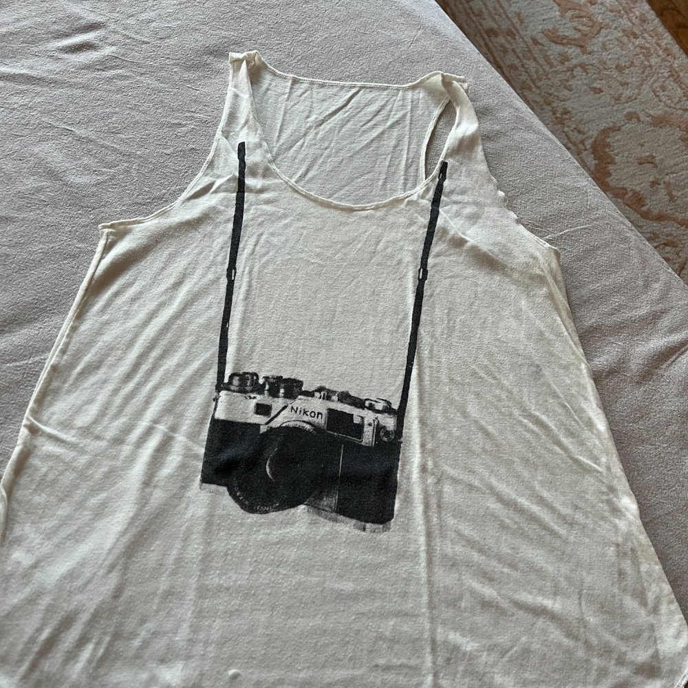 Nikon Screenprint Raw Edge Tank Top from London Street Vendor - Picture 2 of 4